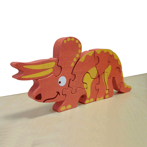 Triceratops dinosaur puzzle