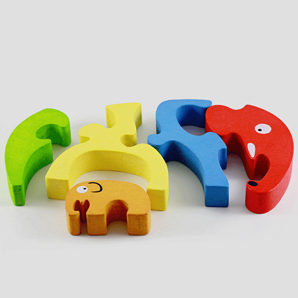 Wooden Toddler Puzzle Elephants