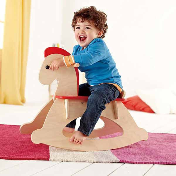 Kid on Indoor Rocking Horse